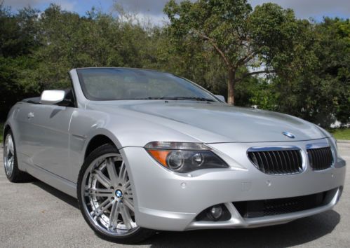 2006 bmw 650i convertible, 4.8l v8, 20&#034; rims, navi, leather, clean, no reserve.