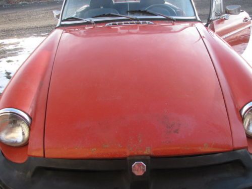 1977 MG MGB Flamenco red convertible Tourer, image 2