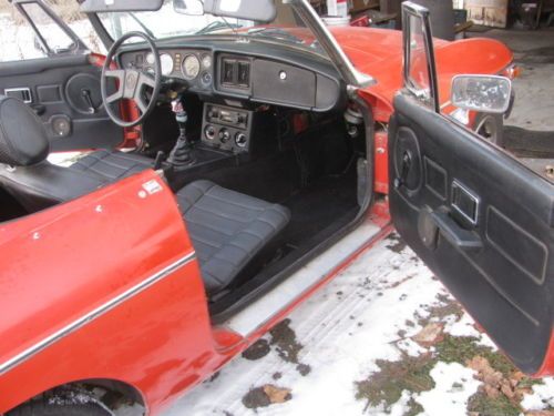 1977 MG MGB Flamenco red convertible Tourer, image 15