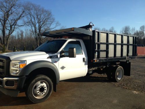 2011 ford f-450 super duty xl standard cab pu 2-door 6.7l w/dump body low miles!