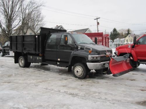 2006 chevy kodiak c5500 4x4 crew cab 12 ft landscape dump 4wd duramax diesel 24k