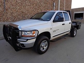 2006 dodge ram 3500 quad flatbed single wheel-5.9 cummins diesel-4x4-no reserve