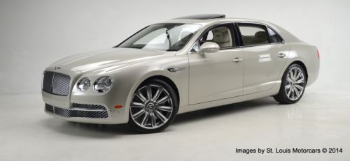 2014 bentley flying spur mds white sand over linen &amp; burnt oak 52 miles as new!
