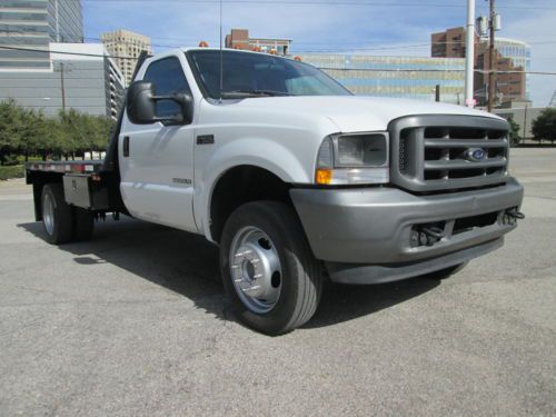 02 ford f450 xl 1owner tx 7.3l diesel 6 speed manual 2wd reg.cab dually flatbed