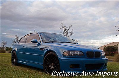 2004 bmw e46 m3 coupe smg laguna seca blue premium loaded navigation upgraded!!!