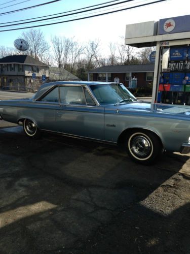 1965 65 plymouth satellite 383 4 speed 4spd a/c p/s p/b medium blue metallic