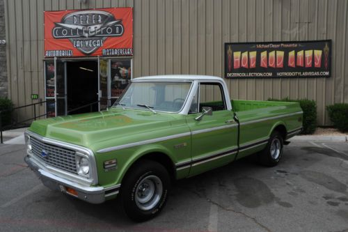 1972 chevy c10 long bed truck w/ amazing updated 350 motor, ac, ps, pb,  stereo