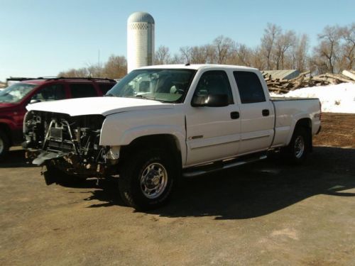 2005 chevrolet silverado 1500 hd lt 6.0 v8, crew cab, 4 door, 4x4, white