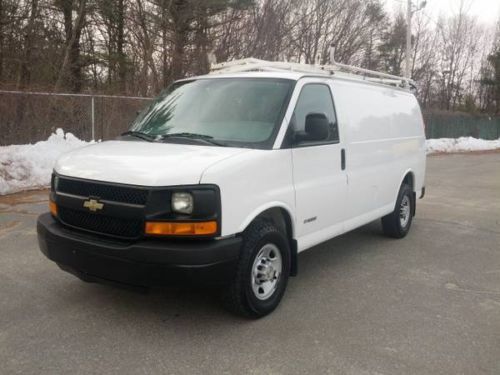 2005 chevy g3500 6.0 v-8 cargo van c/v racks + shelving  !!!!