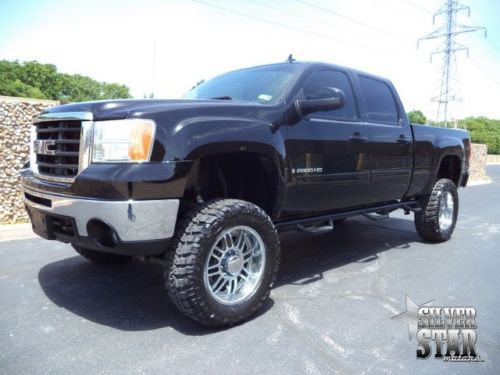 08 sierra 2500 hd slt 4wd z71 duramax crewcab fabtech lift 1txowner nice!