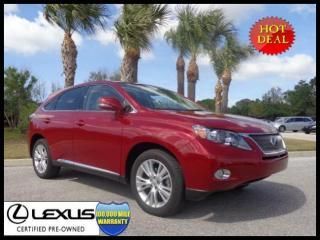 Lexus certified 2012 rx 450h premium/comfort pkg navigation &amp; much more! $ave