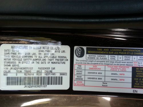 2012 Nissan 370Z Base Convertible 2-Door 3.7L, US $10,000.00, image 6