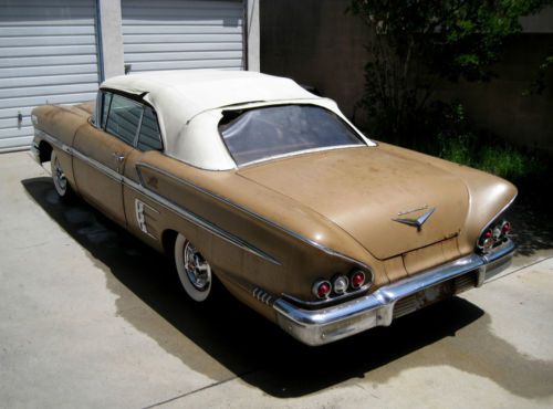1958 chevrolet impala convertible! barn find!