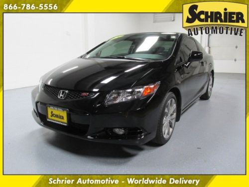 12 honda civic si black 6 speed fwd sunroof premium audio