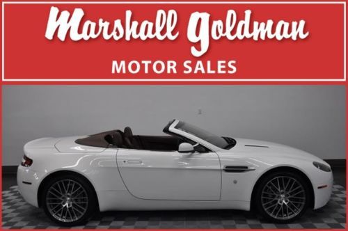 2009 aston martin vantage convertible in white / bitter chocolate 11,900 miles