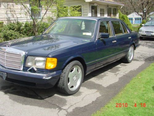 1991 dark blue exterior tan interior mercedes-benz 560 sel sedan
