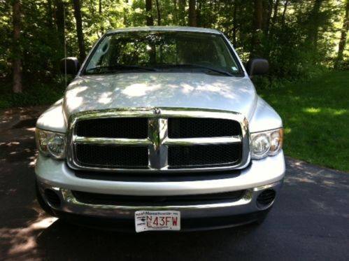 Dodge ram 1500 slt 2003 4x4 crew cab 4 door pickup, silver