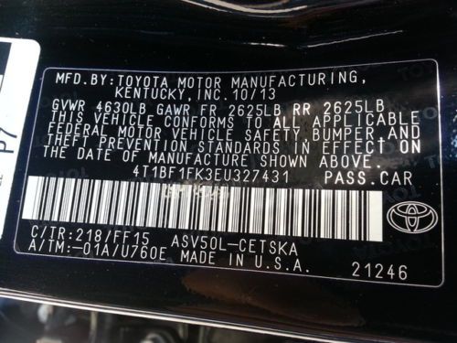 2014 Toyota Camry SE Sport Sedan 4-Door 2.5L, US $19,000.00, image 8