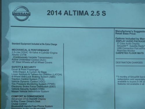 2014 Nissan Altima 2.5 S, US $20,166.00, image 6