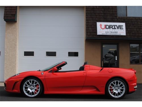 Red rare f430 spider 6 speed vinyl wrapped daytona seats challenge whls shields!