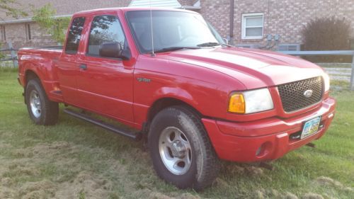 2001 ford ranger 4x4 step side. red, nice shape. 4 liter engine!