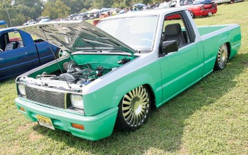 1988 mitsubishi mighty max show truck turbocharged eclipse  airbagged minitruck