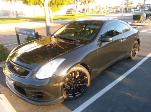 2006 black infiniti g35 base coupe 2-door 3.5l leather - premium sound + wheels