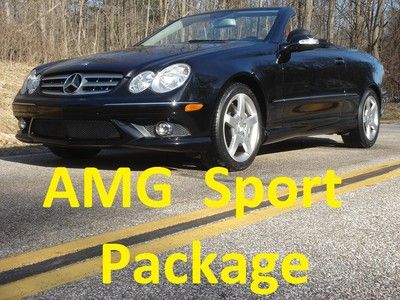 08 clk 350 convertible amg sport pkg cd changer low miles clean carfax