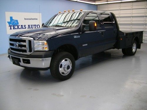 We finance!!! 2006 ford f-350 xlt 4x4 powerstroke diesel dually flat bed tow 39k