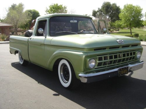 1965 ford f100 pickup truck 390/c6 lowered rat kustom rod flake shop truck nice