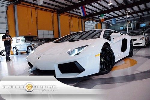 12 lambo aventador lp700-4 awd f1 bianco-isis 2-tone-int nav keyless 19 xenon 8k