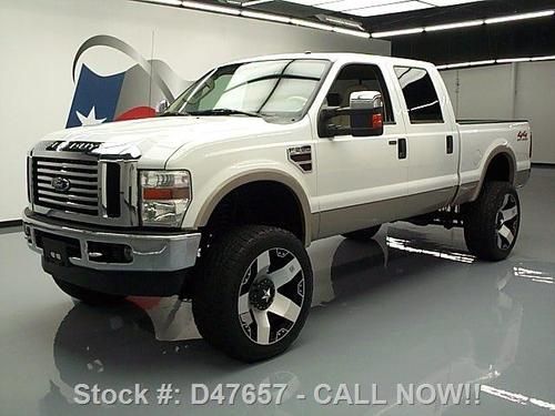 2008 ford f-250 lariat crew 4x4 lifted diesel 24's 67k texas direct auto