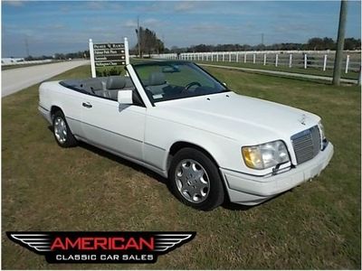 95 e320 convertible white/gray tx car moved to fla clean carfax no reserve
