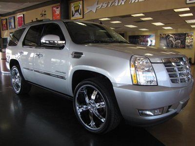 2010 cadillac escalade premium silver navigation back up camera new rims and trs