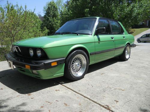 1987 bmw e28 535is bbs wheels taiga green older restoration no rust cold ac