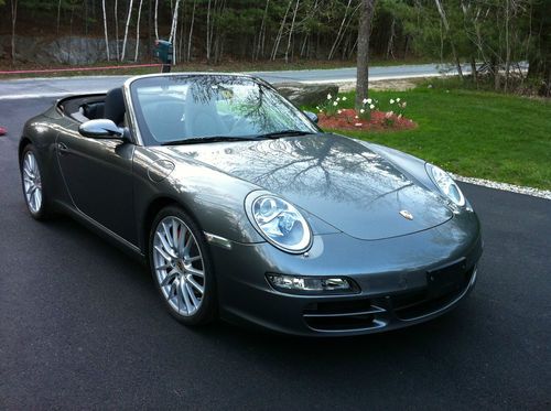 Stunning 911 s cabriolet, meteor grey metallic, black leather interior