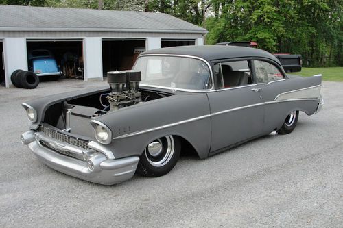 57 chevy 2 door sedan, big block, auto, air bags