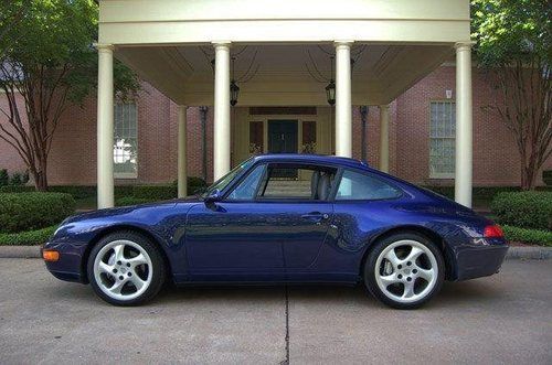 1995 porsche 911 carrera 4 cpe, awd iris blue