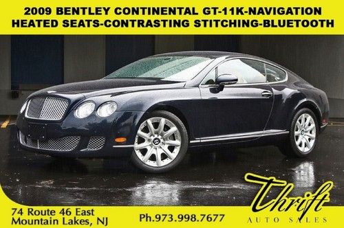 2009 bentley continental gt-11k-nav-heated seats-contrasting stitching-bluetooth