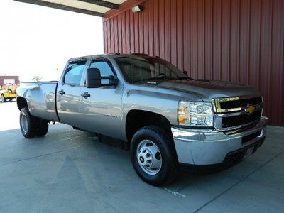 Crew cab 4wd 6.6l duramax diesel allison transmission vinyl seat &amp; floor 1-owner