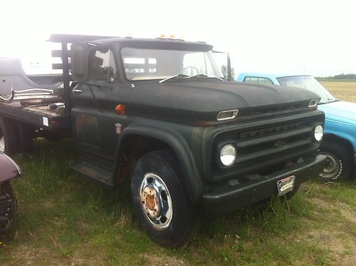 1964 chevrolet c-60 flat bed stake truck runs drives hot rod rat rod