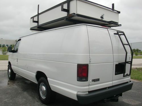 Extended e350 turbo diesel roof storage shelves cage super nice cargo van!!!!