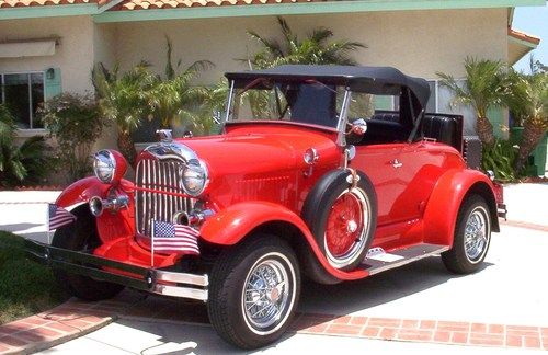 1929 model a ford shay replicar red baron roadster convertible