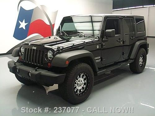 2012 jeep wrangler sport 4x4 hardtop blk on blk 10k mi texas direct auto