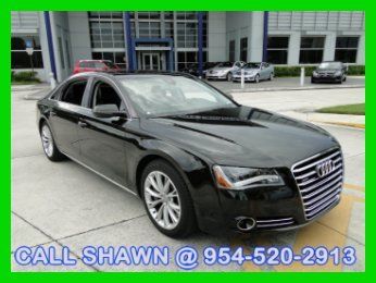 2012 audi a8l, rear 4 place seating, rear tv/dvd,loaded, mercedes-benz dealer!!!