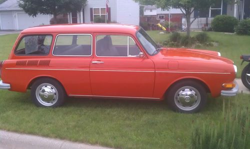 Clementine orange, type 3, volkswagen, squareback. original, no rust