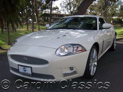 07 xkr coupe-white-nav-sat radio-20"sport wheels option*2 owner california car*