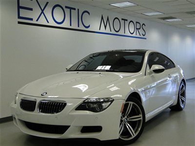 2009 bmw m6 coupe v10 whi/blk smg nav heated-seat carbon-fiber pdc19"whls xenons