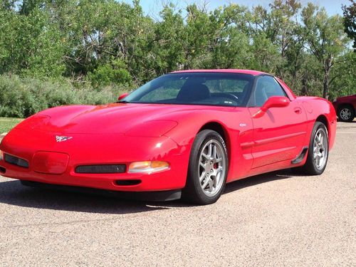 2003 corvette red z06 clean low-mileage