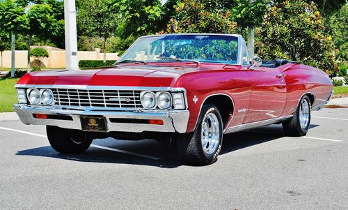 Fully restored 1967 chevrolet impala ss convertible beautiful car in everyway .
